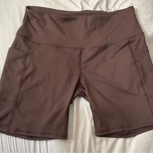Women's Brown High-Waisted Shorts